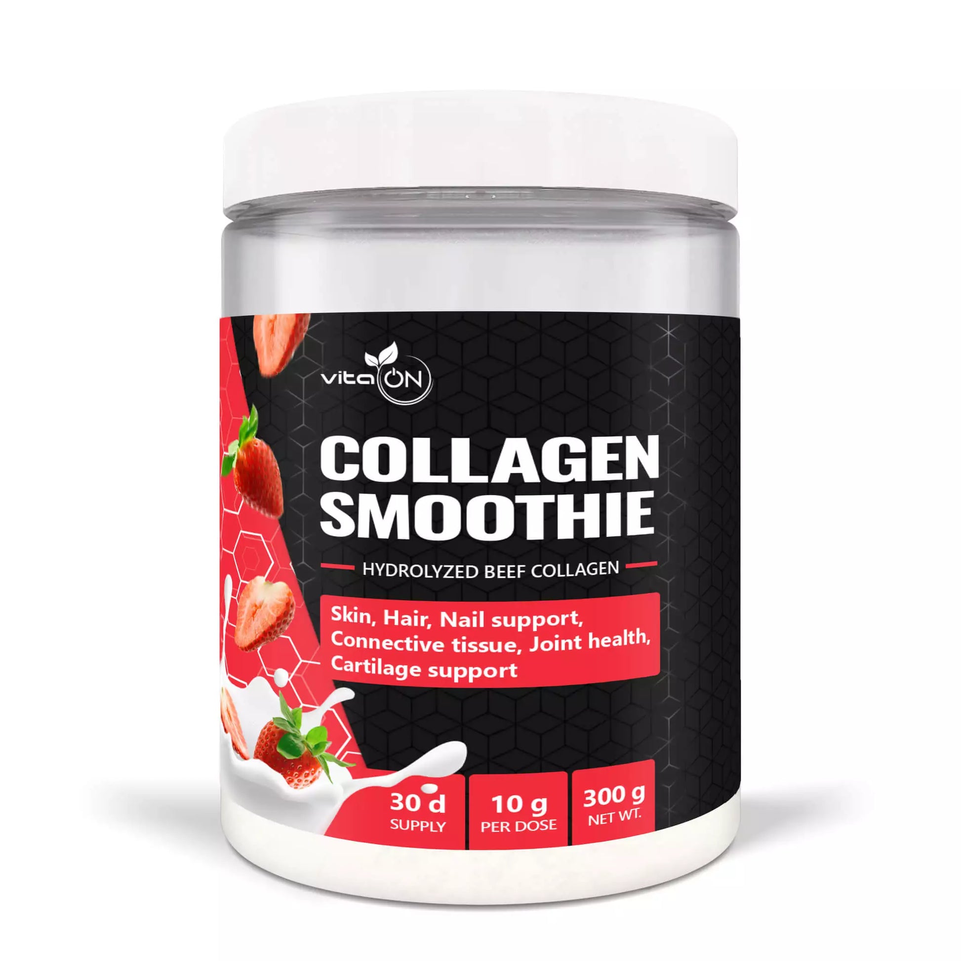 Collagen Smoothie - źródło hydrolizowanego kolagenu, zapewniające zdrową tkankę łączną, zdrowe stawy, włosy i skórę.