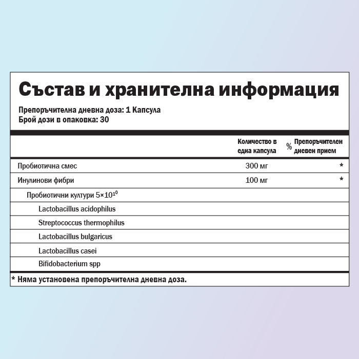 Пробиотик бленд хранителни стойности