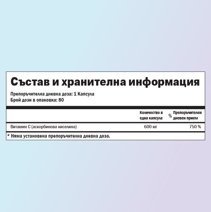 Витамин Ц хранителни стойности